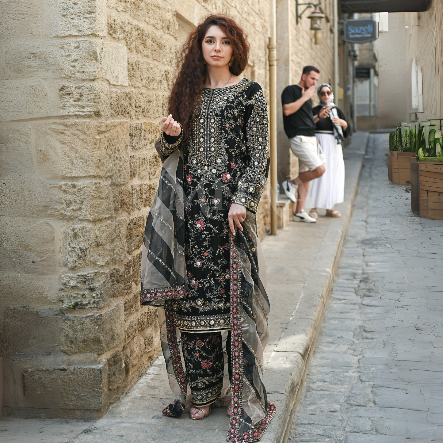 UA-126 Luxury Embroidered Festive Chiffon Collection | Ready to Wear | Umnaa
