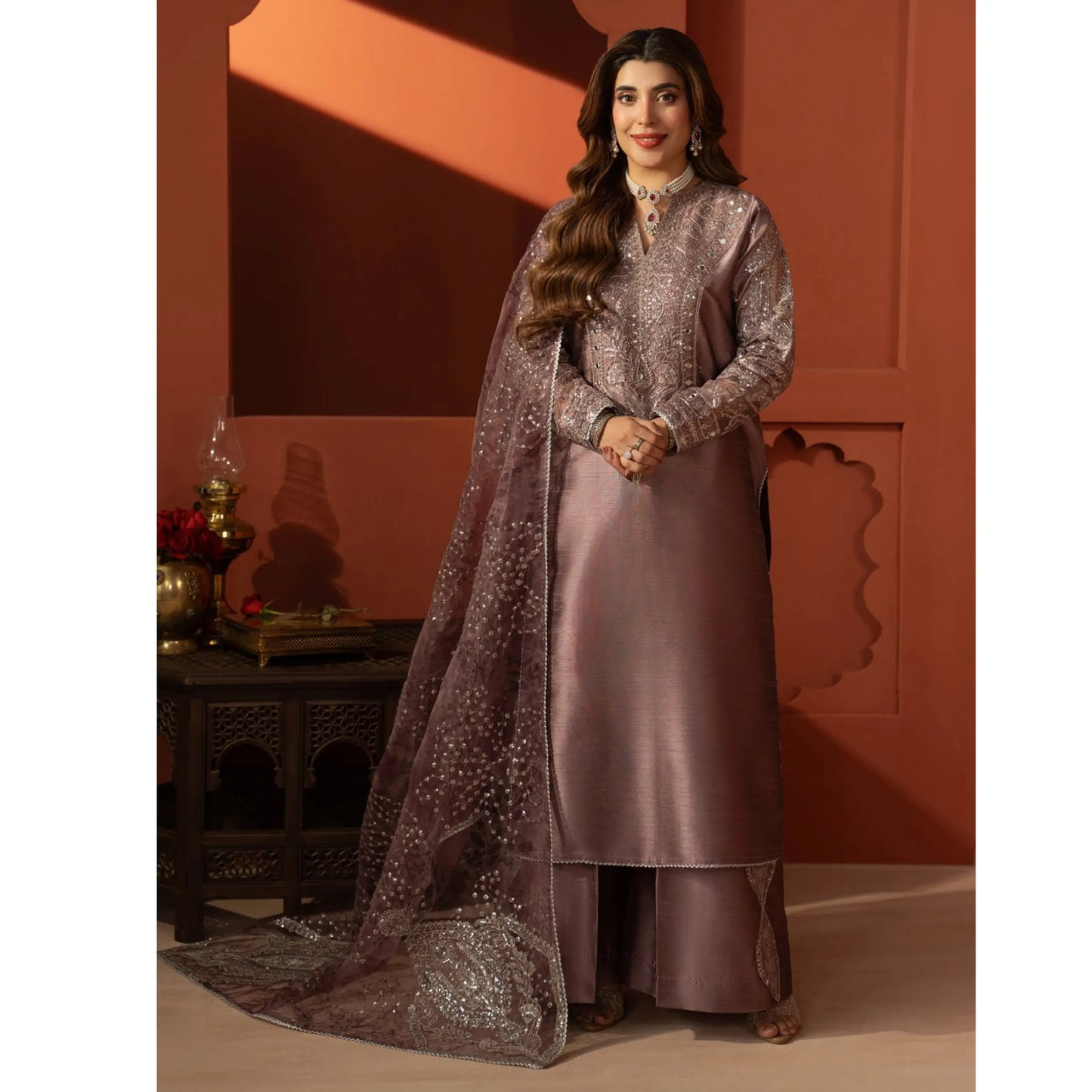 UA-170 Raw Silk Embroidered Festive Collection
