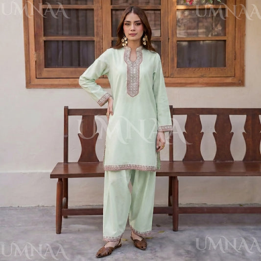 USP-07 Embroidered Farshi Shalwar Co Ord Set by Sha Posh | Ready to Wear Pakistani Asian clothes