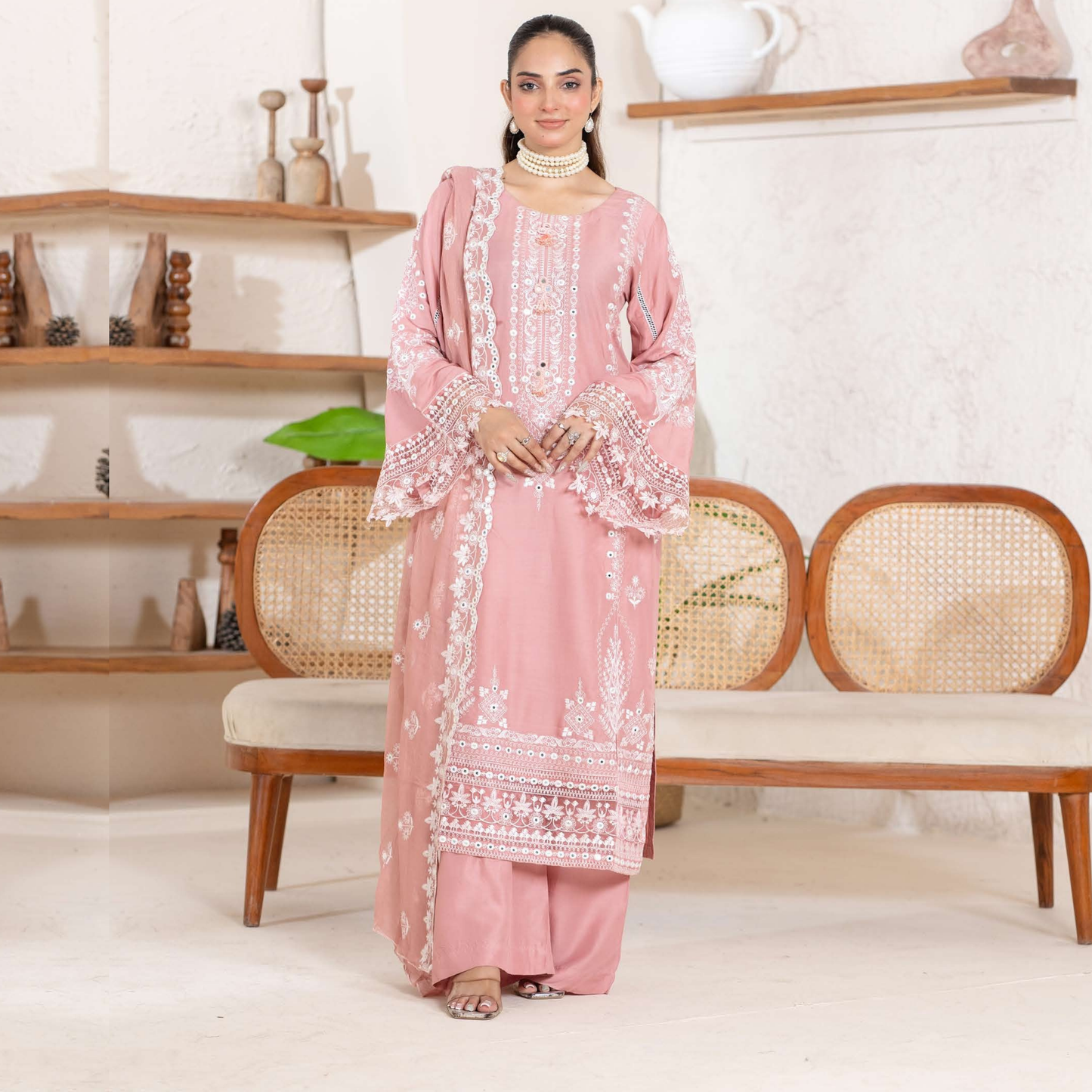 UMRZ-52 "Edenrobe LUX " Embroidered Linen Collection By Rangz