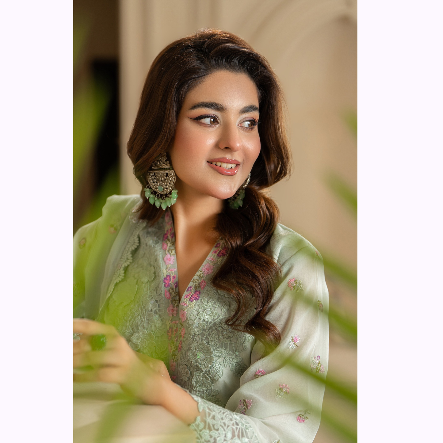 F-464 Embroidered Georgette Farshi Shalwar Collection by karma Collection