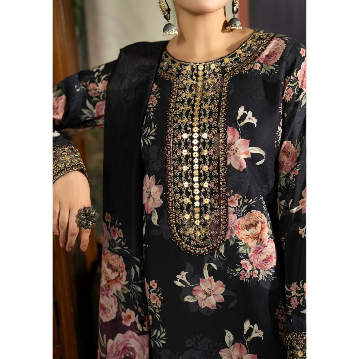 Luxury Embroidered Printed Cotton Silk Collection | Ready to Esra | Esra fashion