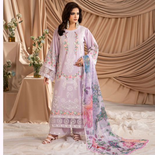 KC-1583 "AYRA" Embroidered Cambric Cotton Collection by Karma Collection