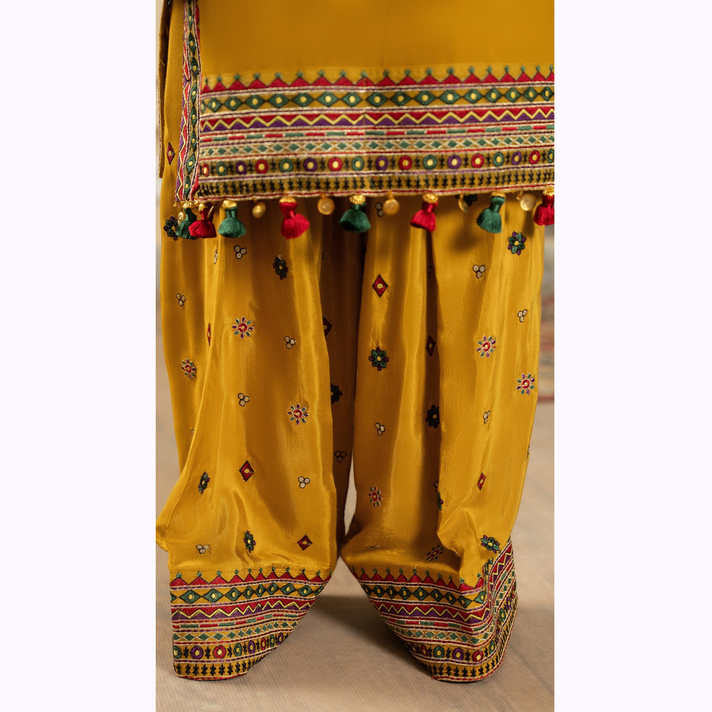 F-468 Embroidered Georgette Chiffon Farshi Shalwar Collection by karma Collection