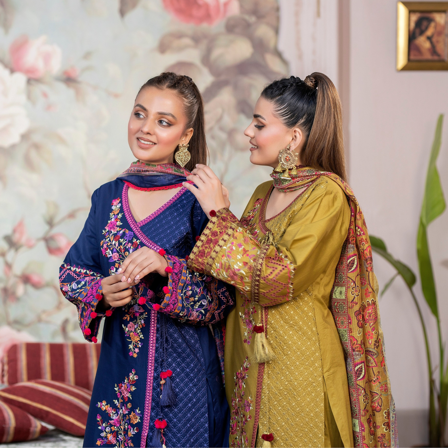 KC-1450 Trendy farshi Shalwar Embroidered Cotton Collection Ready to Wear 3 Pc - Karma Collection