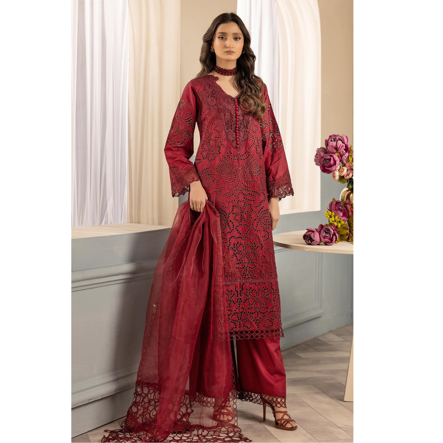 UMS-20 Embroidered Chikankari Lawn Collection | Ready to Wear | Simrans