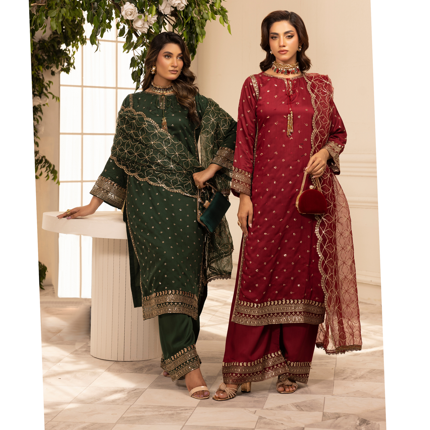 UMS-24 Luxury Embroidered Viscose Collection | Ready to Wear | Simrans