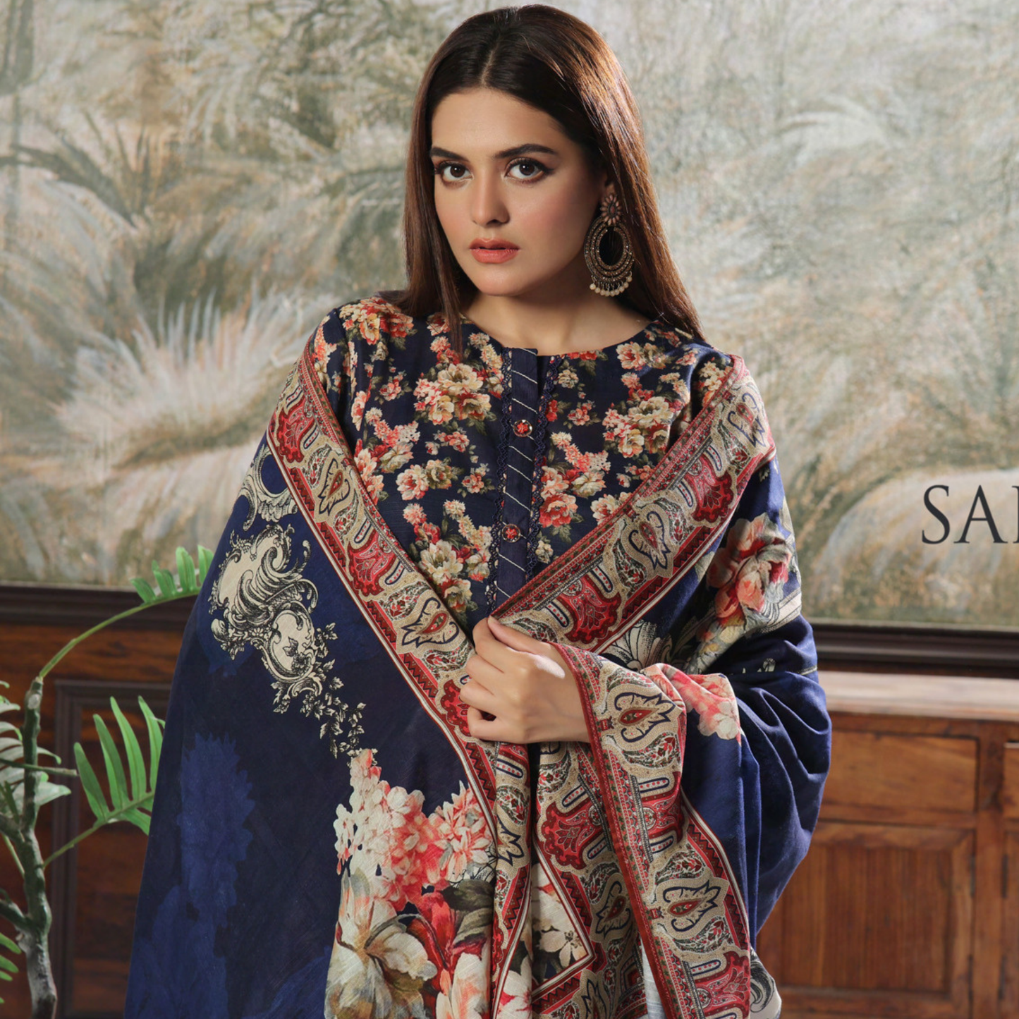 USN-15 Printed Khaddar 3 Pc Collection Set by Saphron