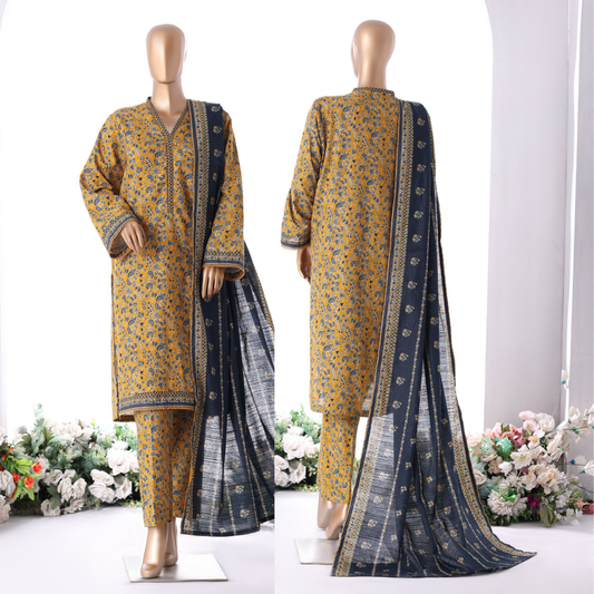 UBA-01 Printed Khaddar 3 Pc Winter Collection by Bin Saeed