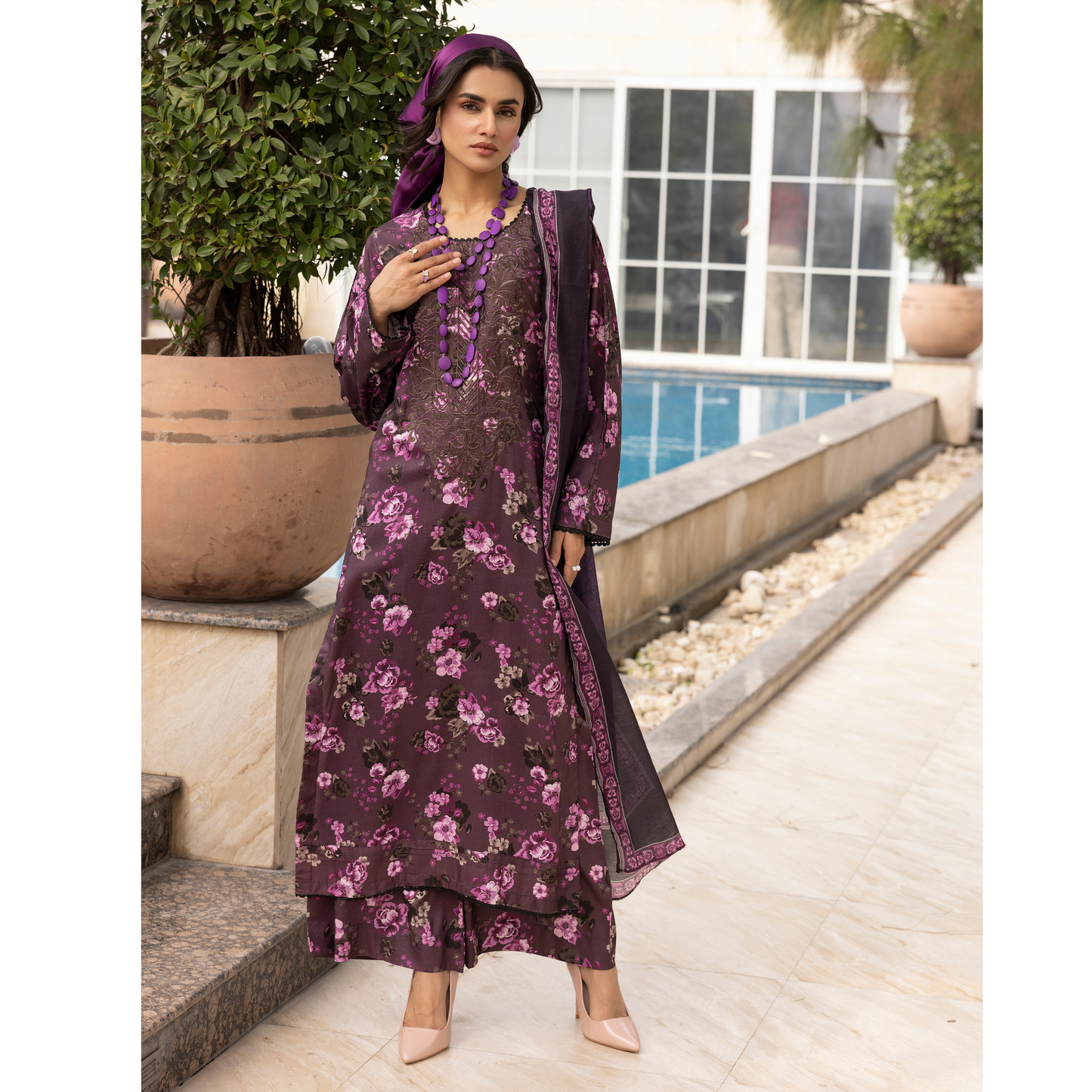 UMS-32 Baroque x Simrans Printed Linen Collection | Ready to Wear | Asian Clothes