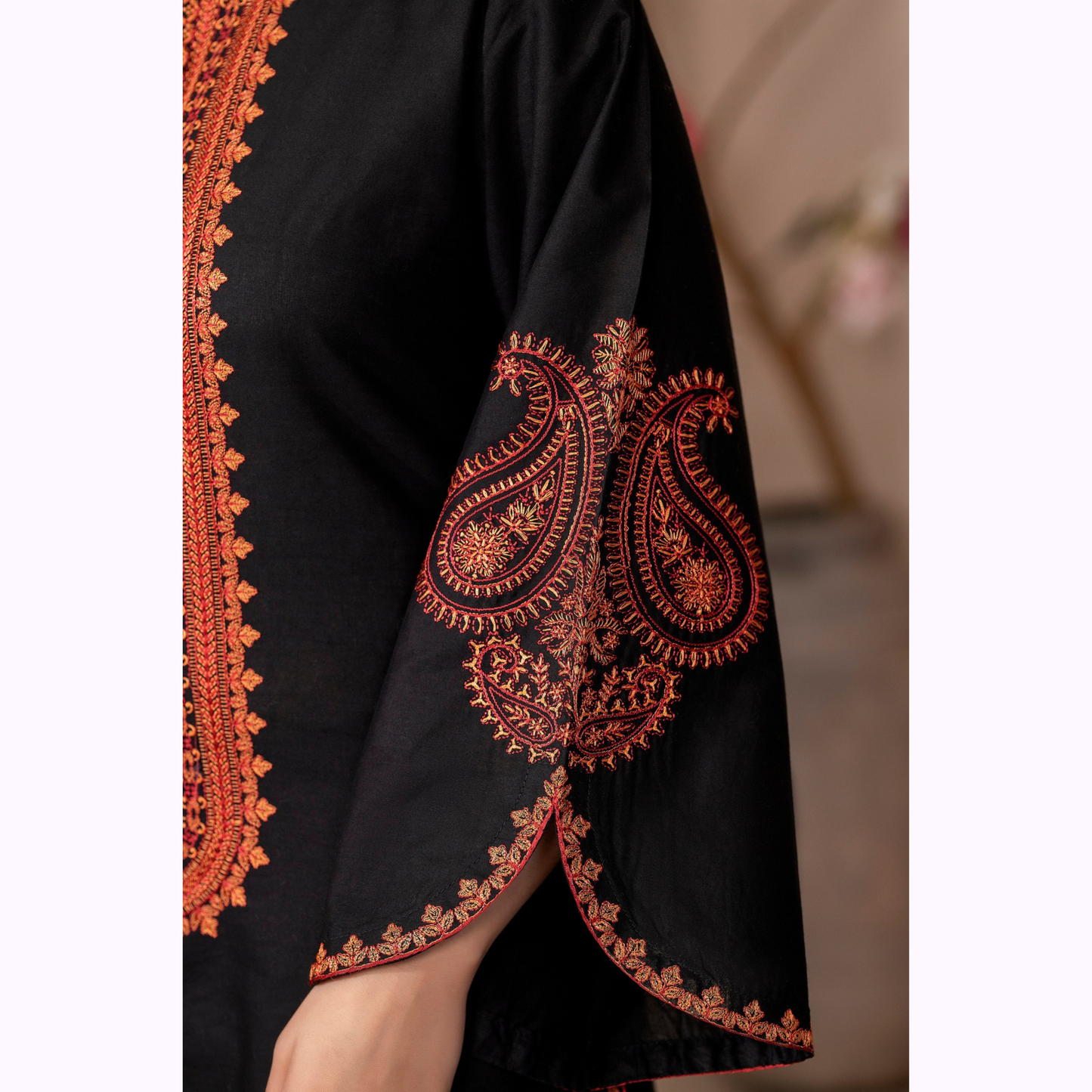 UKC-33 Embroidered Cambric Cotton Dress Ready to Wear 3 Pc - Karma Collection