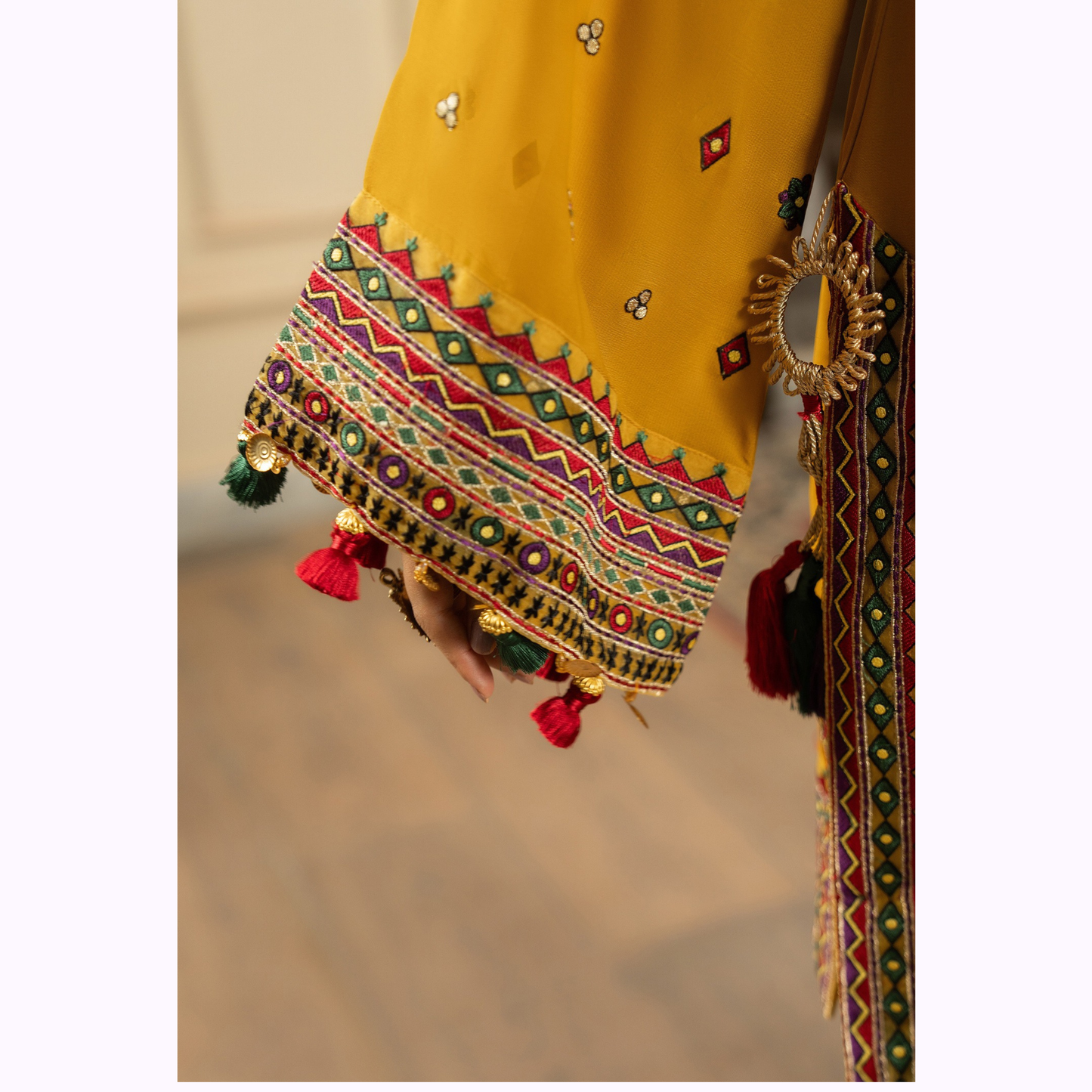 F-468 Embroidered Georgette Chiffon Farshi Shalwar Collection by karma Collection