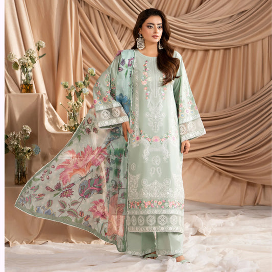 KC-1583 "AYRA" Embroidered Cambric Cotton Collection by Karma Collection