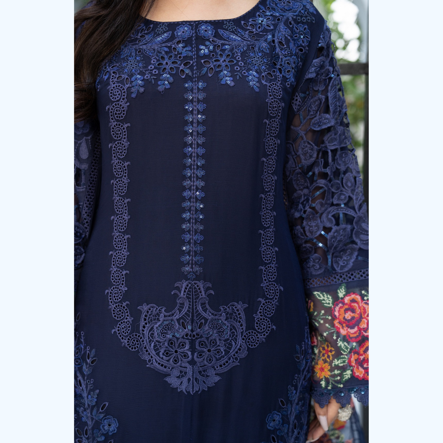 3 Piece Luxury Chiffon Ready to Wear Collection | karma Collection UMKC0903