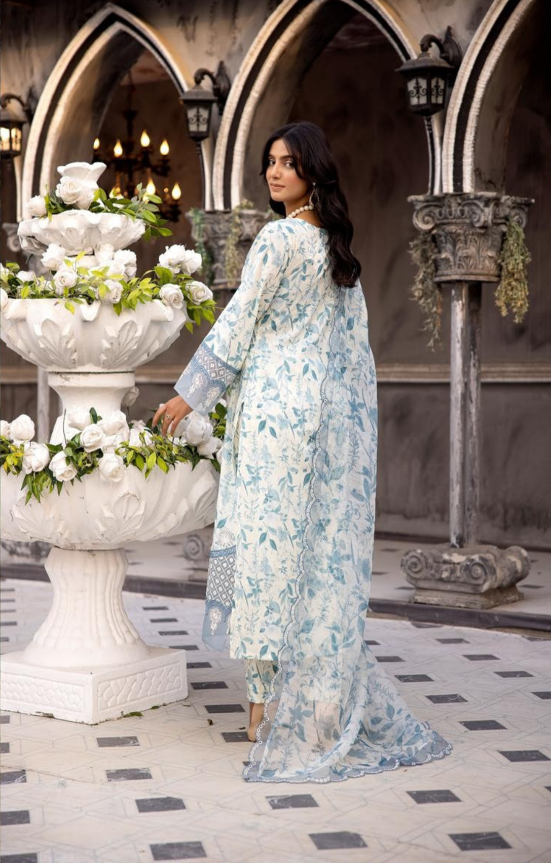BEIGE 3 Pc Chikankari Lawn Collection | SIMRANS