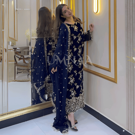UA-43 Luxury Embroidered Handwork Velvet Collection UMNAA