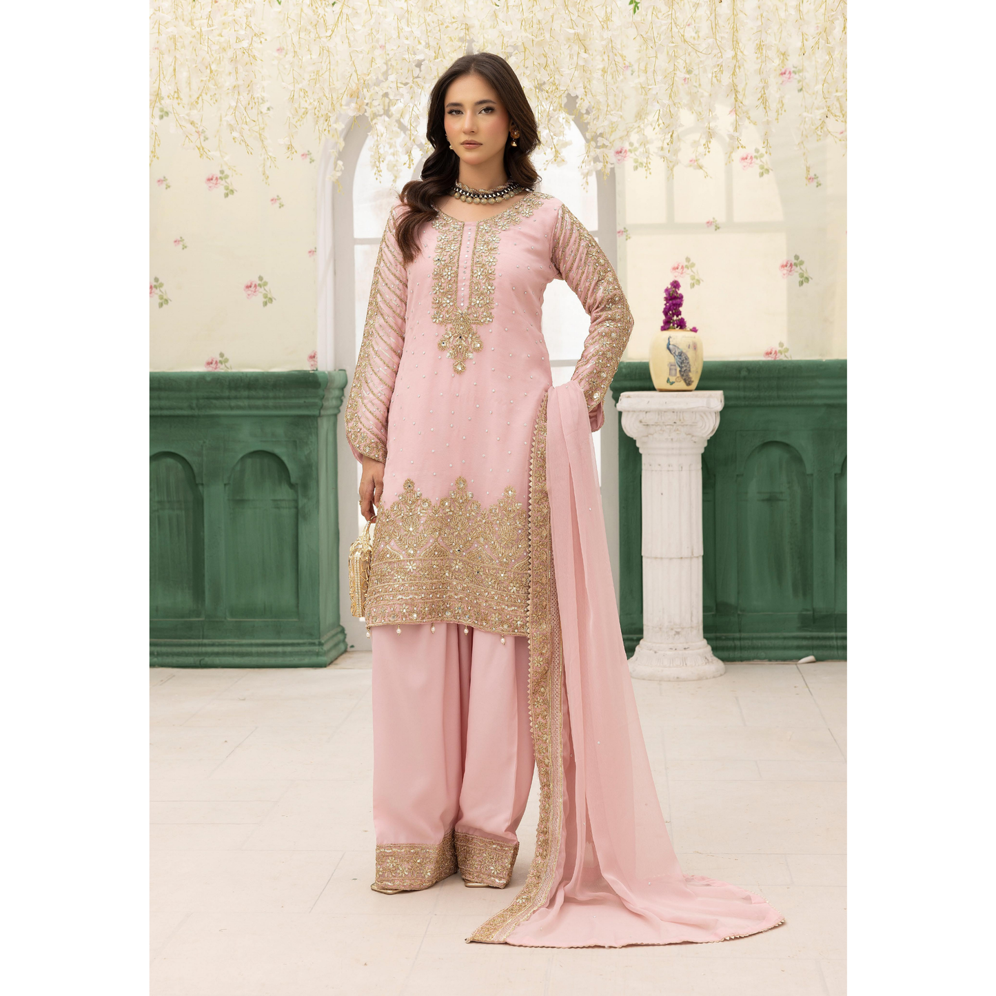 UMS-27 "NIDA LUX SHIFFON" Luxury Chiffon with Farshi Shalwar Collection | Ready to Wear | Simrans