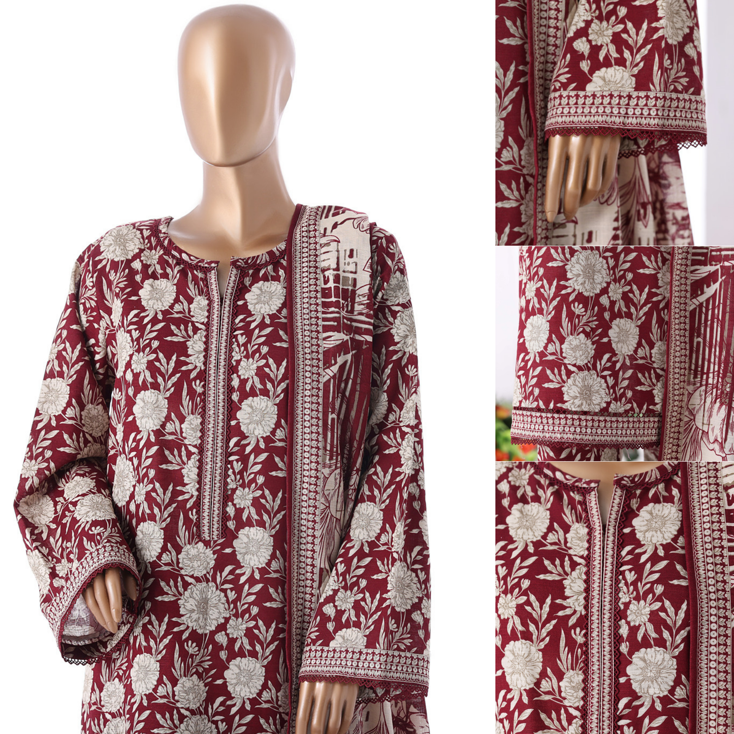UBA-01 Printed Khaddar 3 Pc Winter Collection by Bin Saeed