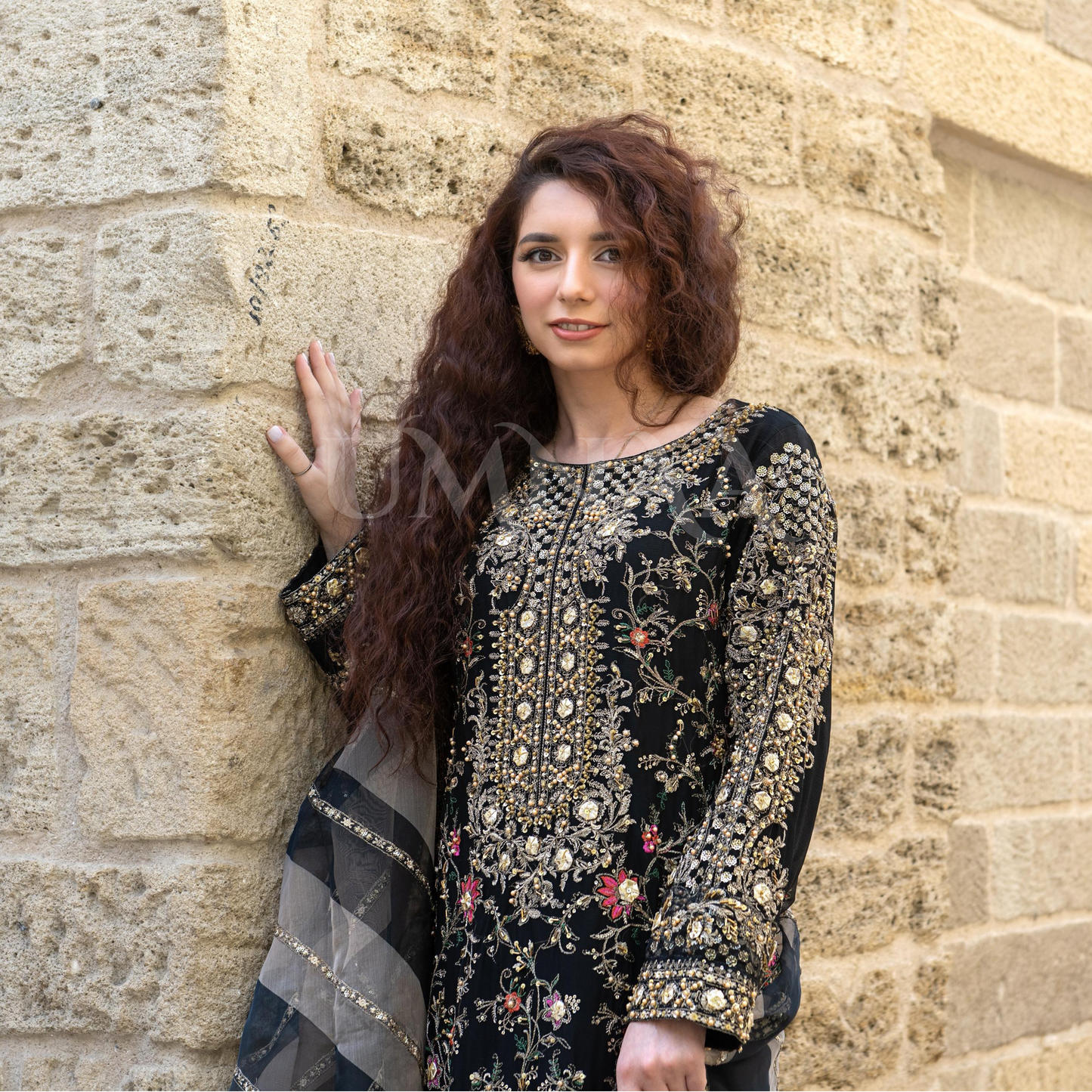 UA-126 Luxury Embroidered Festive Chiffon Collection | Ready to Wear | Umnaa