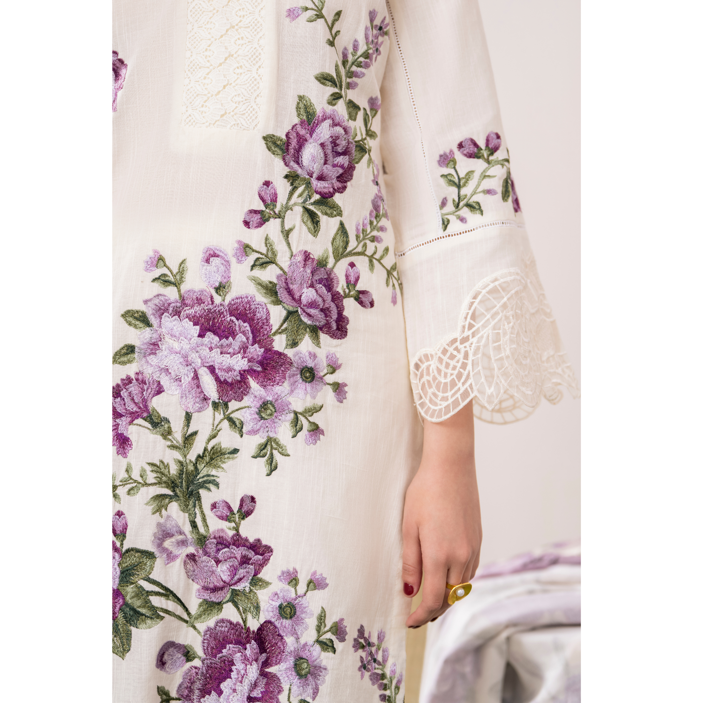 UA-119 Embroidered khaddar 3 Pc Collection | Ready to Wear | Umnaa