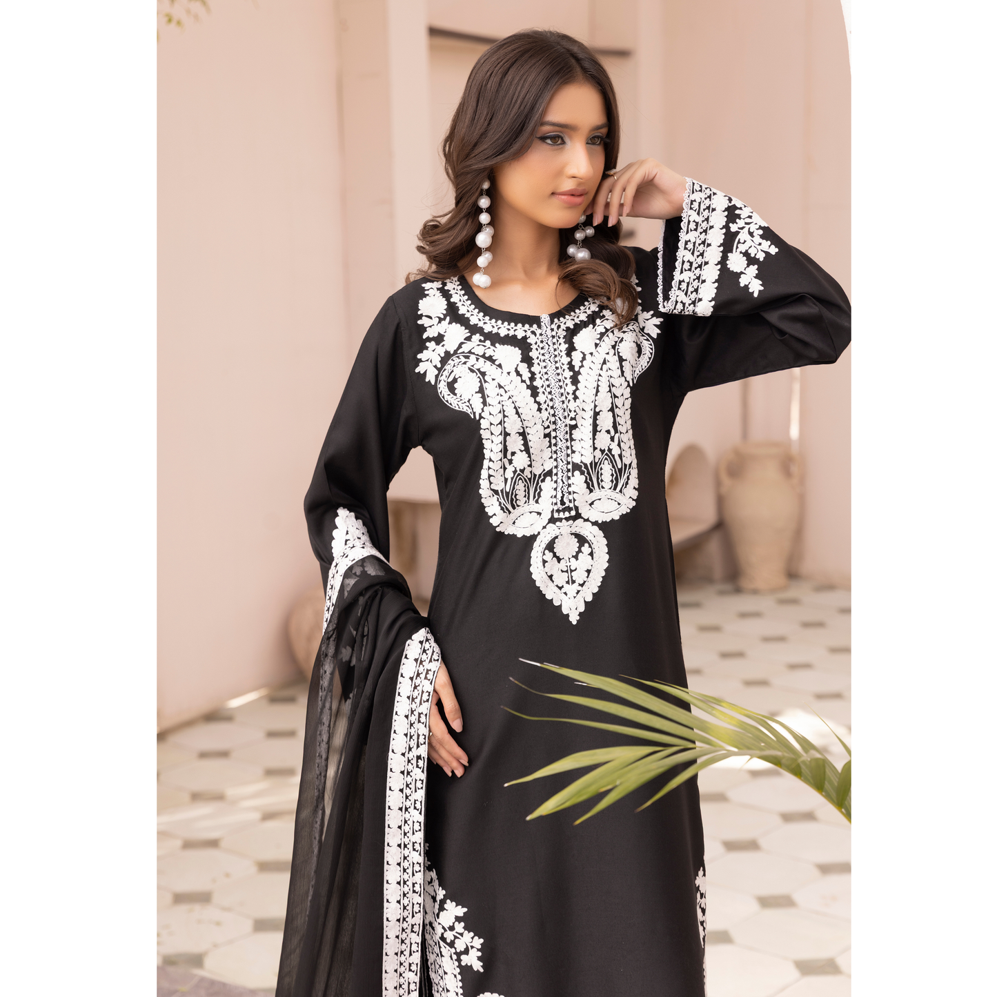 UMS-40 Almila by Simrans Dhanak Embroidered 3 Pc Collection Asian Clothes | Modest Wear