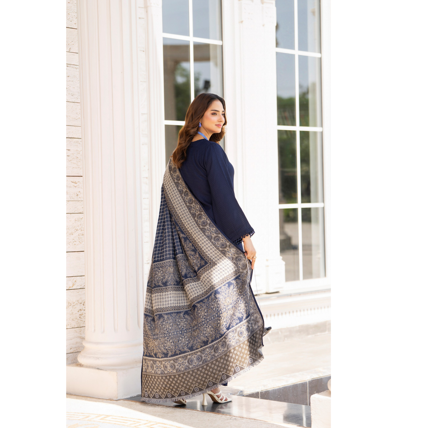RA-23 Dhanak Dress with Kashmiri Wool Shawl 3 Pc Collection |Ready to Wear | Winter Collection | Raniya.h