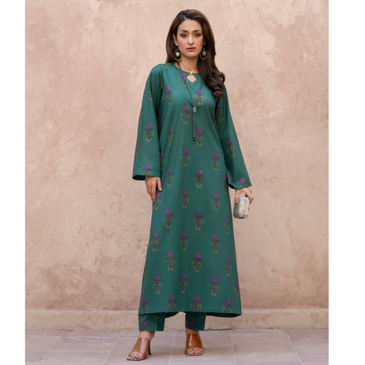 RA-34 Printed Lawn Kaftan Style and Short Farshi Shalwar 2 Piece Casual Summer Collection by Raniya.h