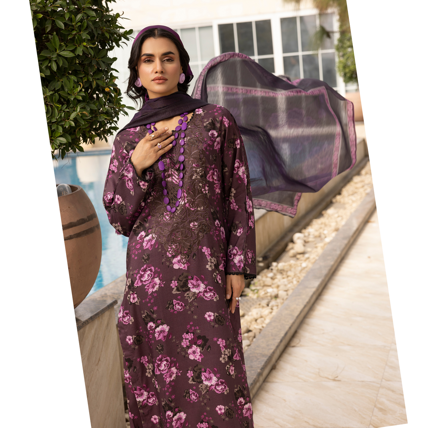 UMS-32 Baroque x Simrans Printed Linen Collection | Ready to Wear | Asian Clothes