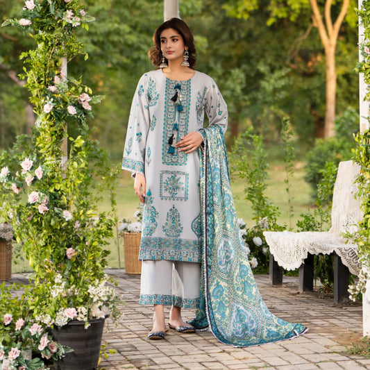 KC-1576 "Sunheri" Embroidered Festive Cambric Cotton Collection by Karma Collection