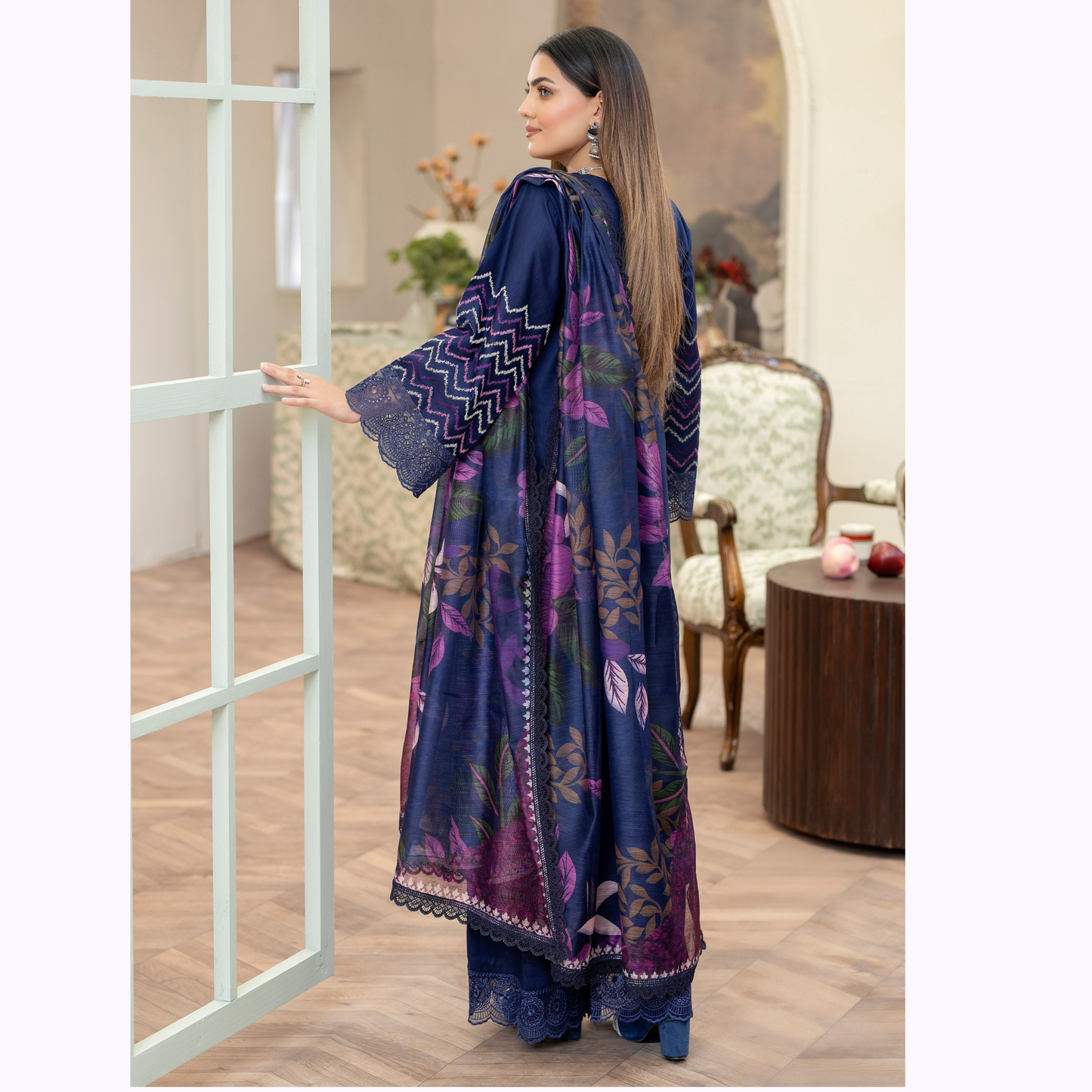 KC-1456 Embroidered Cotton Collection Ready to Wear 3 Pc - Karma Collection