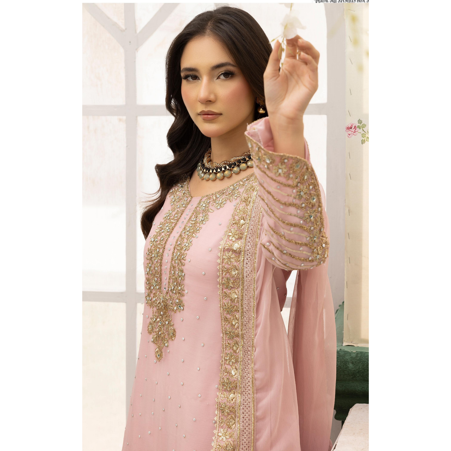 UMS-27 "NIDA LUX SHIFFON" Luxury Chiffon with Farshi Shalwar Collection | Ready to Wear | Simrans