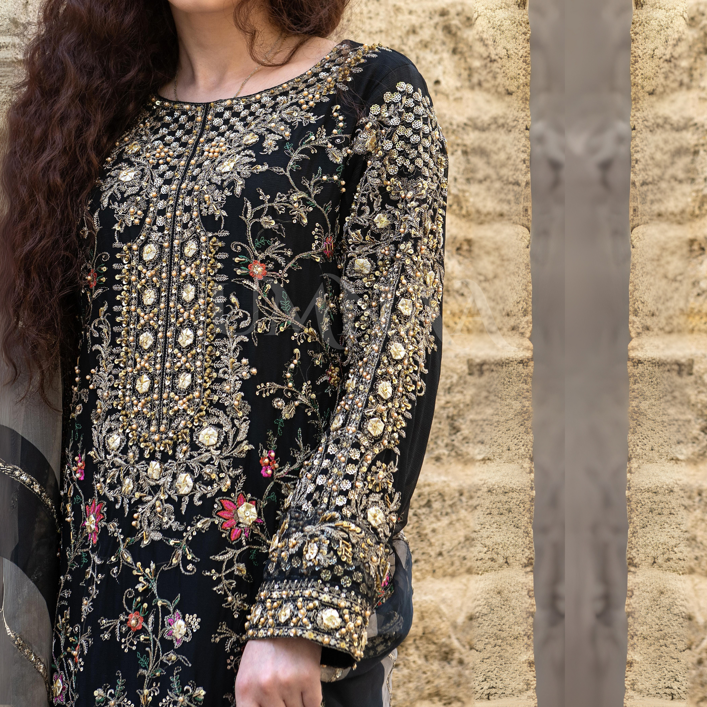 UA-126 Luxury Embroidered Festive Chiffon Collection | Ready to Wear | Umnaa