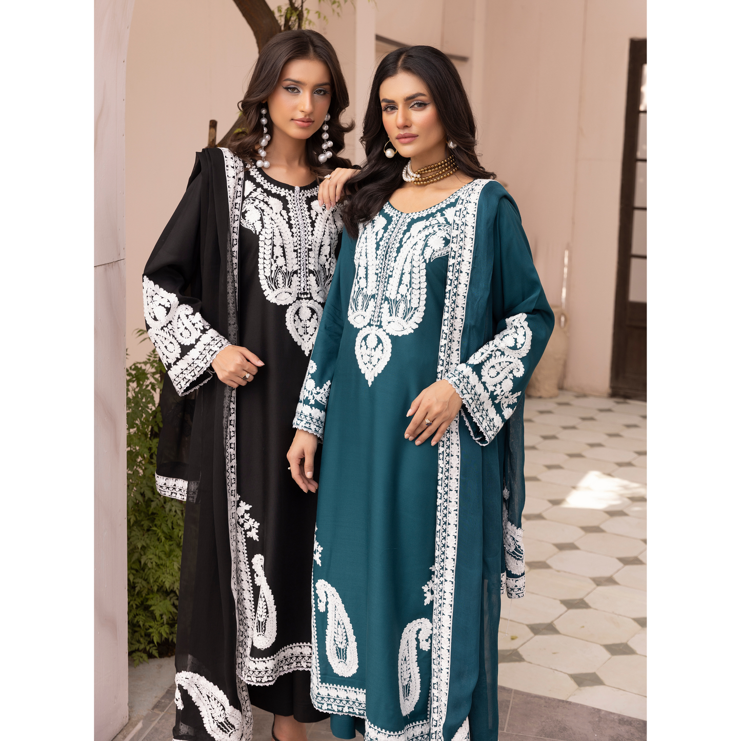 UMS-40 Almila by Simrans Dhanak Embroidered 3 Pc Collection Asian Clothes | Modest Wear