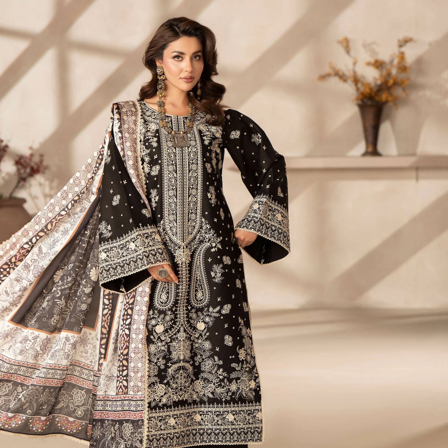 KC-1560 "Ferisha" Embroidered Festive Collection by Karma Collection