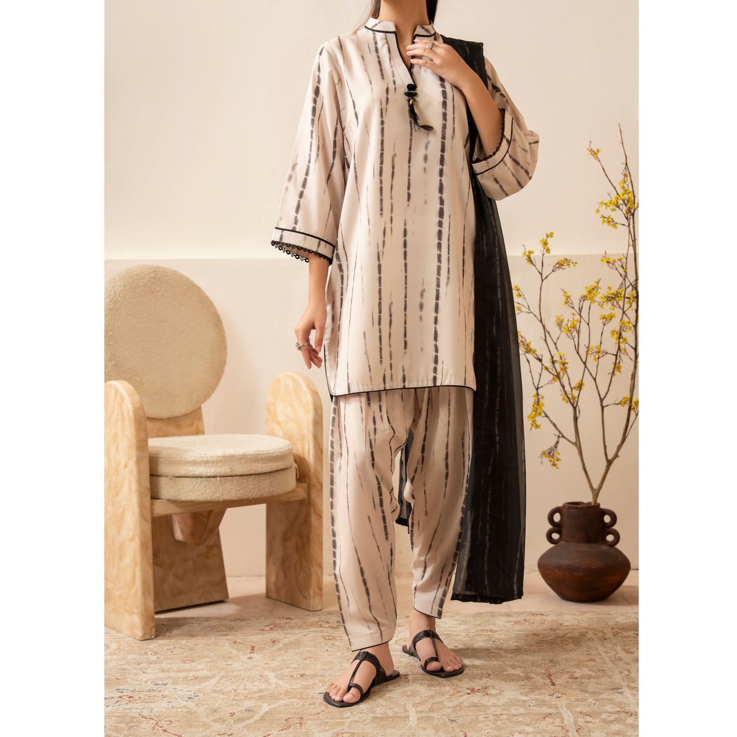 UCA-25 "Janaan" Viscose Silk 3 Pc Collection by Casuallite