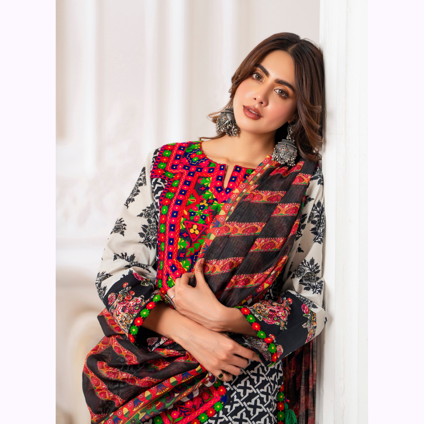 3 Pc Luxury Embroidered trendy Farshi Shalwar Collection | Eid Wear | karma collection