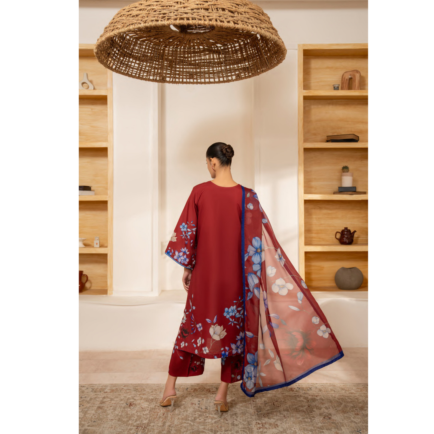 UCA-26 "Gul e Jana" Viscose Silk 3 Pc Collection by Casuallite