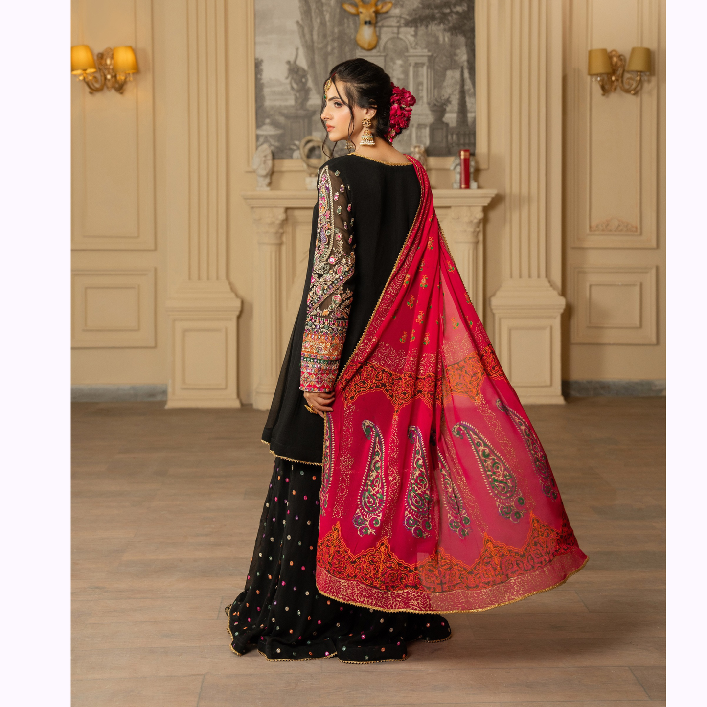 F-462 Luxury Chiffon Sharara Collection by karma Collection