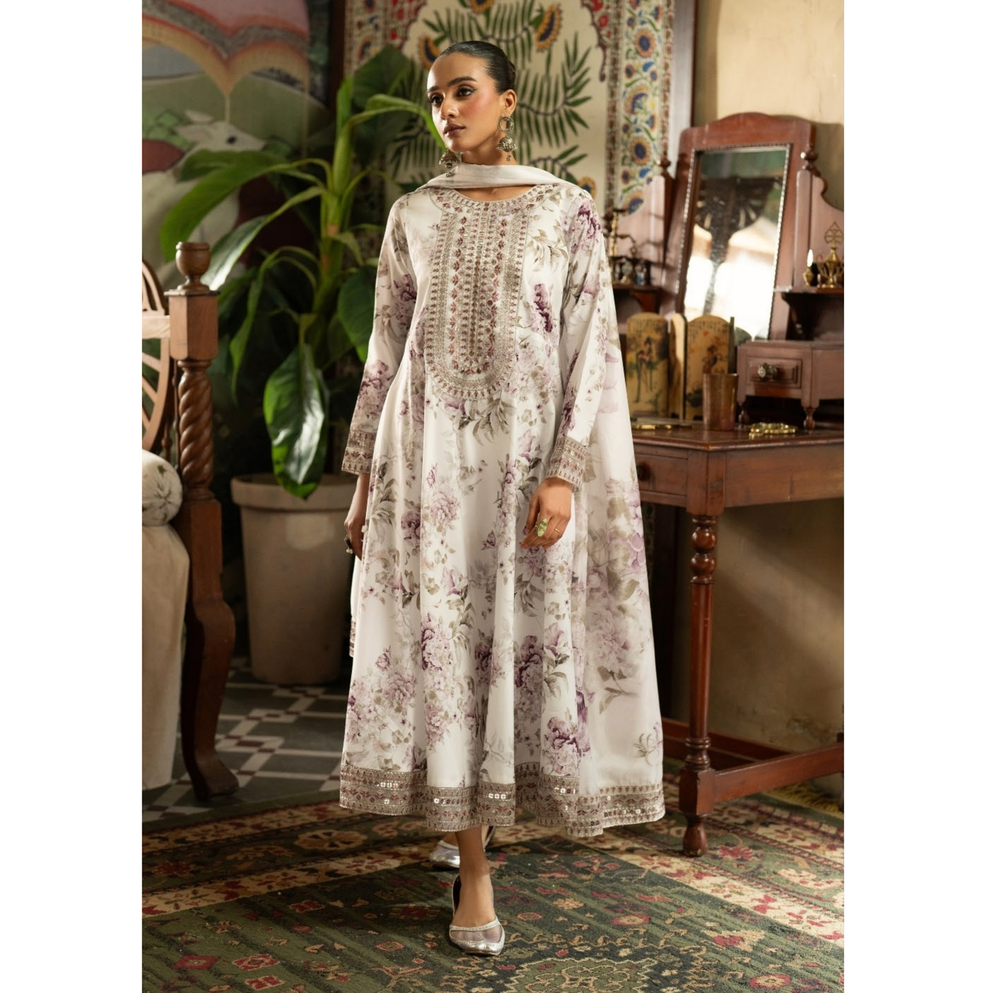 Luxury Embroidered Printed Cotton Silk Collection | Ready to Esra | Esra fashion