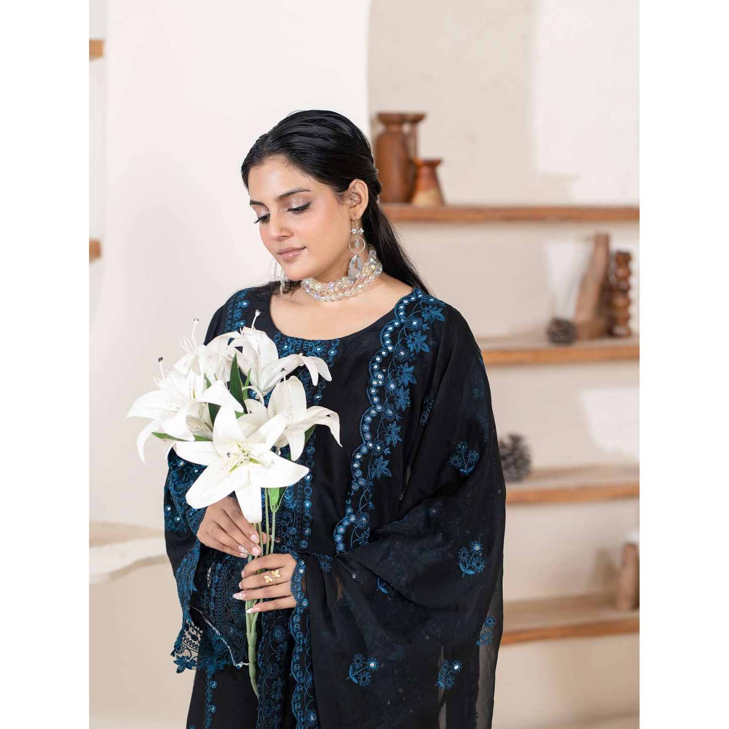 UMRZ-52 "Edenrobe LUX " Embroidered Linen Collection By Rangz