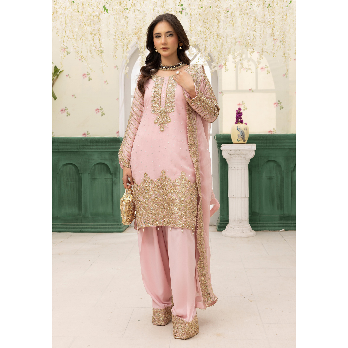 UMS-27 "NIDA LUX SHIFFON" Luxury Chiffon with Farshi Shalwar Collection | Ready to Wear | Simrans