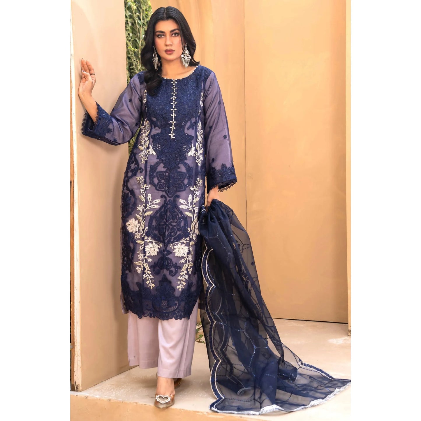 UMRZ-56 Maria.b Oraganza by Rangz Embroidered Festive Organza Collection