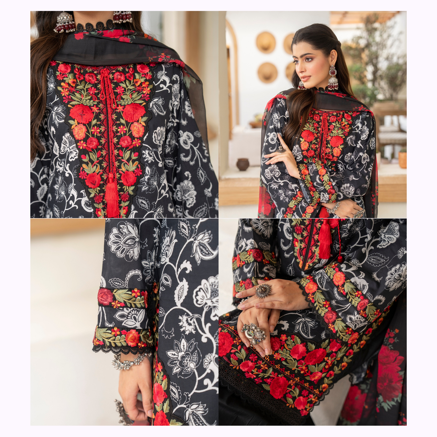 "Aina II" Embroidered Printed Lawn 3 Pc Collection by Karma Collection