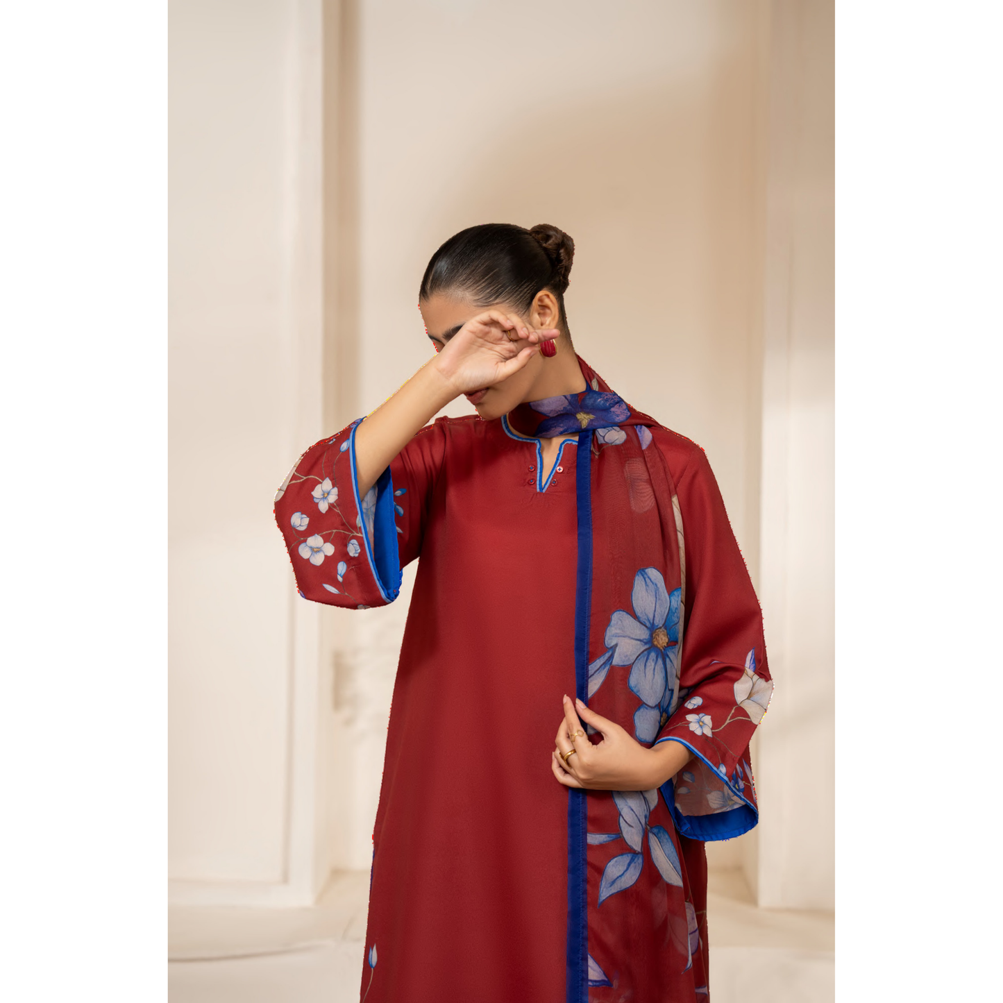 UCA-26 "Gul e Jana" Viscose Silk 3 Pc Collection by Casuallite