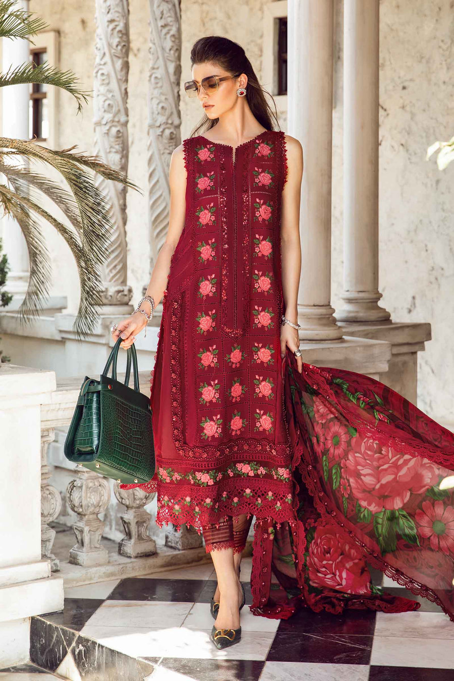 Maria B Luxury Lawn - Stunning Outfit. (MRB-0001) Large Maria B Luxury Lawn - Stunning Outfit. (MRB-0001) Large