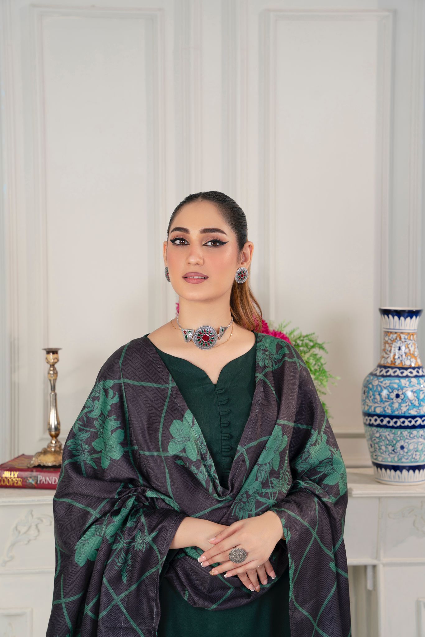 3 PC DHANAK LASERKARI DRESS WITH WOOL SHAWL-RANIYA.h