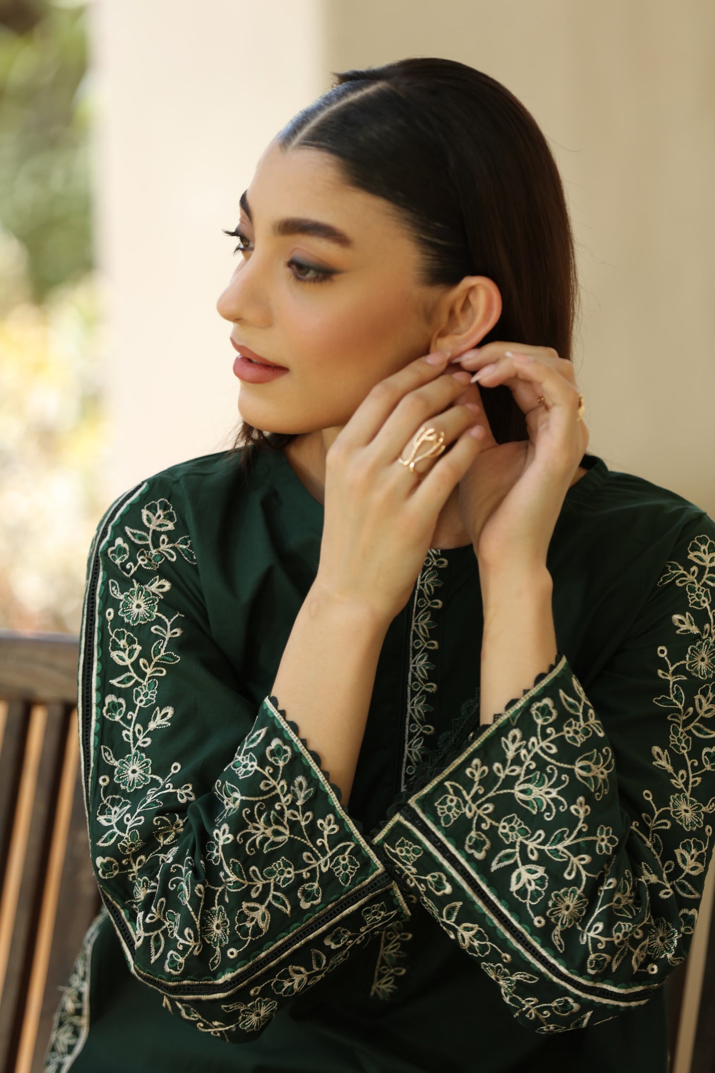 2 Pc Embroidered Cotton Dress - Umnaa