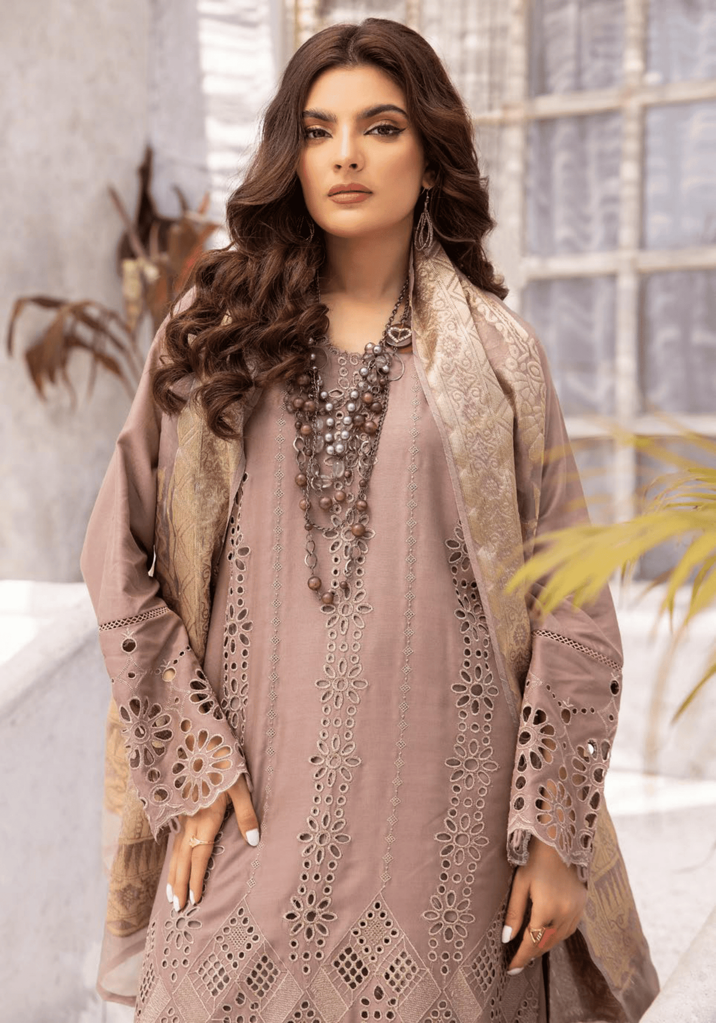 (Quick Sand) "IVY CHICKEN KARI" By SIMRANS | Linen 3pc Readymade
