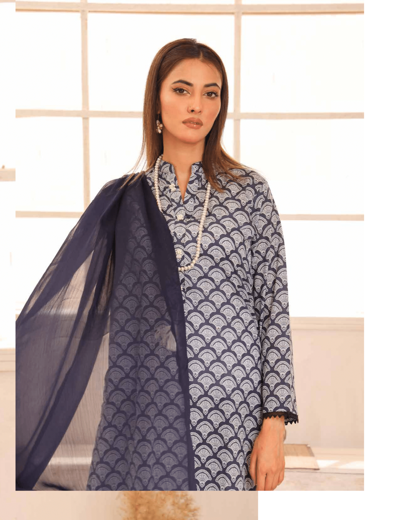 (Black) Printed Lawn 3 Pc Dress By Simrans