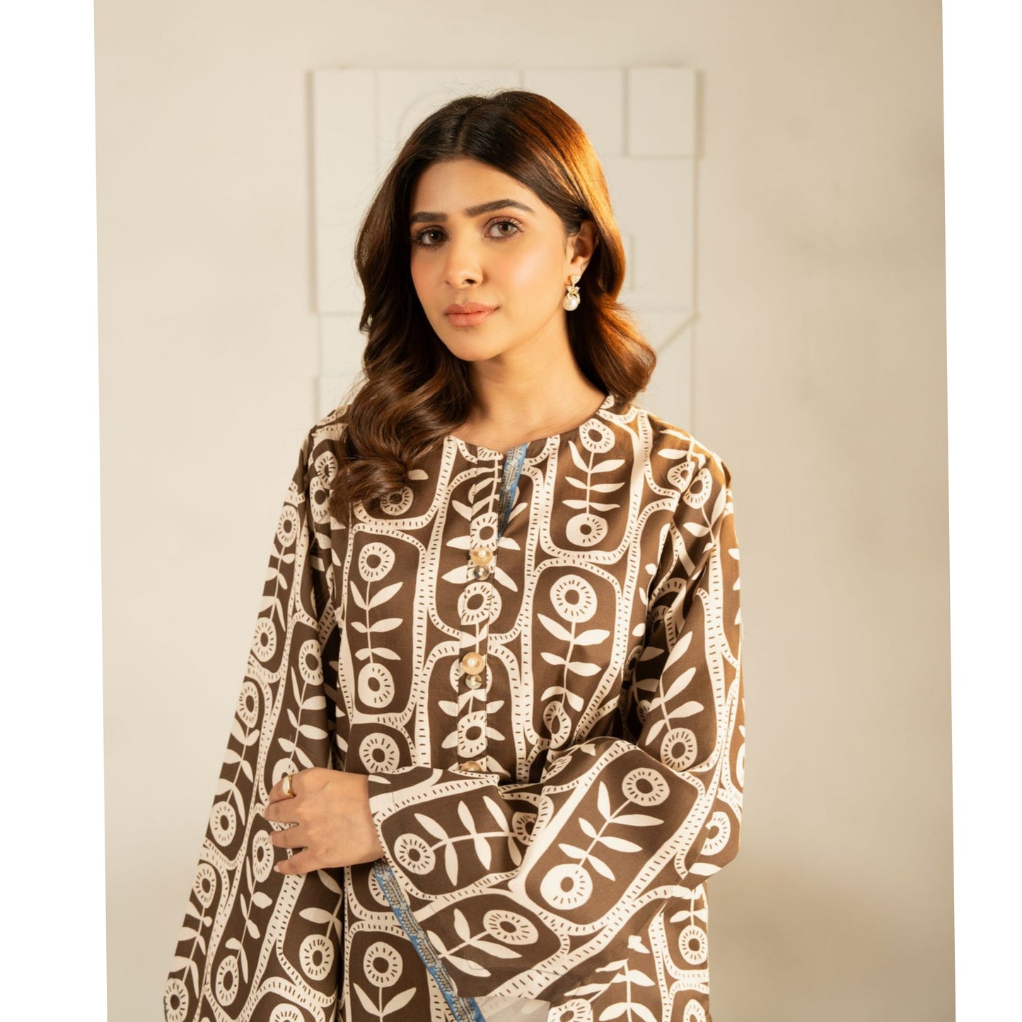 2 Pc Printed Lawn Co-Ords Set ready to wear Dress | Summer Wear | Tana bana